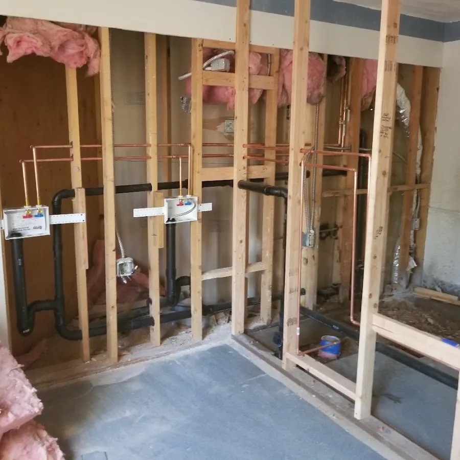 Copper pipe rough-in and plumbing installation in Scottsbluff